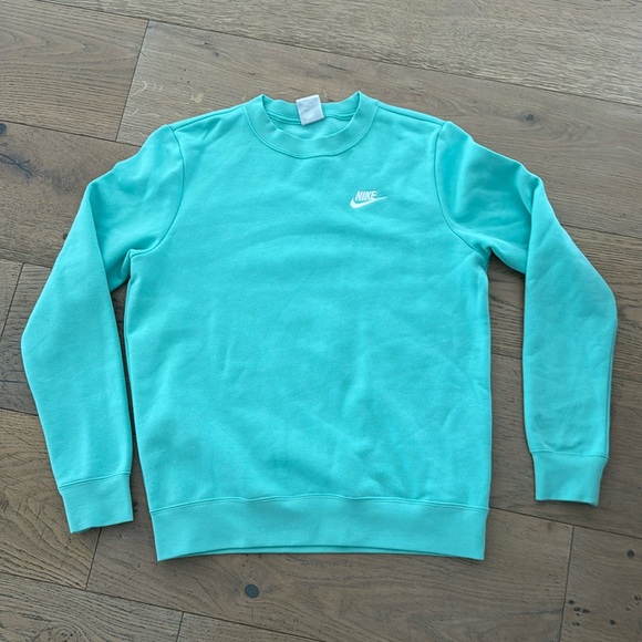 Worn once! Nike size small women’s sweatshirt turquoise - Picture 1 of 4